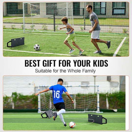 Placă de Rebound Fotbal Vevor 45"x13" Zid Portabil de Fotbal 2 Unghiuri de Rebound