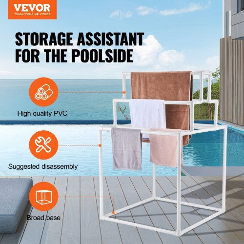 Vevor Pool Accessories 90x90x139cm White