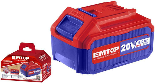 Emtop Werkzeugbatterie Lithium 20V mit Kapazität 4Ah