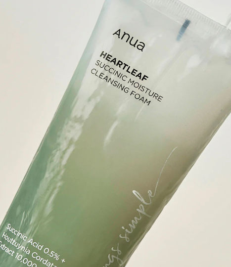 Anua Heartleaf Succinic Moisture Пяна Почистване Лице & Очи 150мл