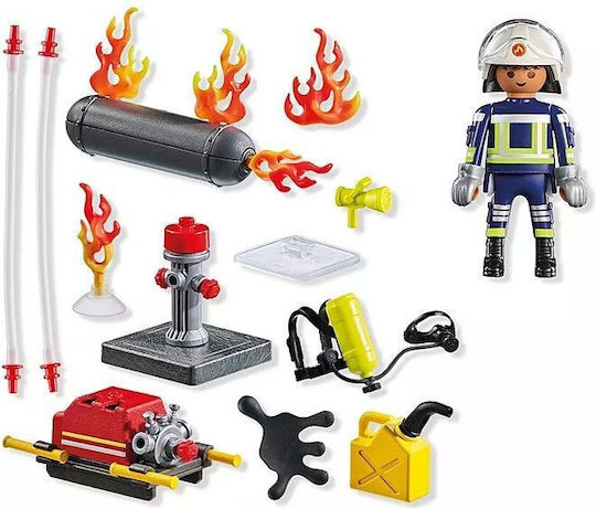 Playmobil Екшън герои Пожарникар с водна помпа за 4-10 години