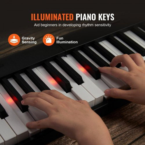 Vevor Electric Stage Piano ZDSMGQ88JHSWE2MGMV9 Set with 88 Weighted Keys Built-in Speakers and Connection with Headphones Black
