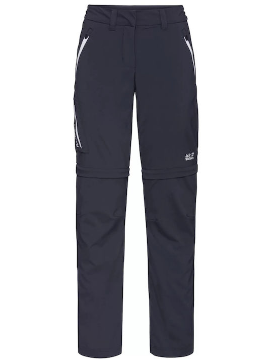 Jack Wolfskin Overland Γυναικείο Μακρύ Παντελόνι Πεζοπορίας Μπλε