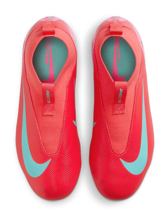 Mercurial Superfly 10 Academy Kids Molded Soccer Shoes with Sock without Laces Red