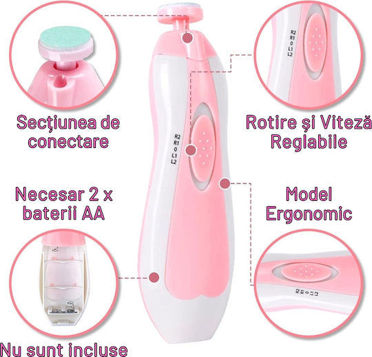 Pilă Electrică pentru Bebeluși Roz