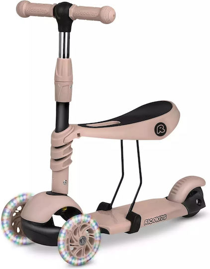 Ricokids Детски Ролери Buggy 3 Колела със Седалка Бежови