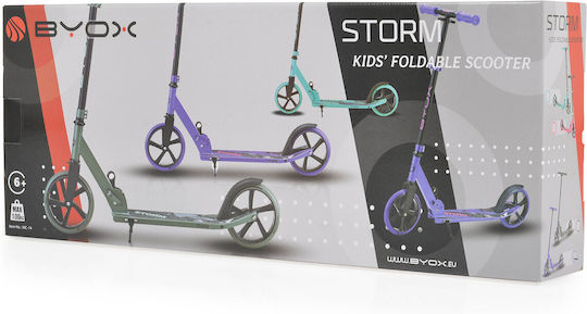Byox Детска Тротинетка Сгъваема Storm Двуколесна За 8+ Години Зелена
