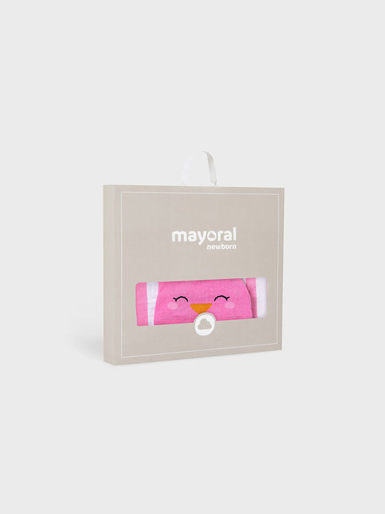 Mayoral Baby Hooded Poncho Bathrobe Pink