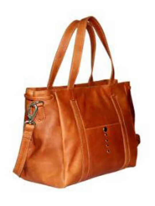 Leder Damentasche Handtasche Tabac Braun
