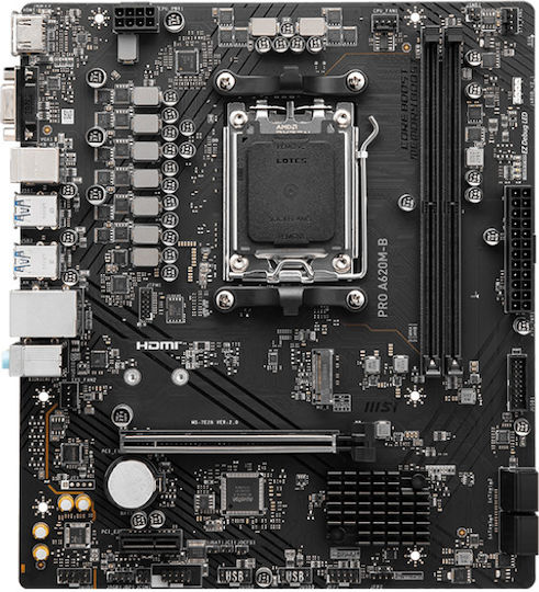 MSI PRO A620M-B Motherboard Micro ATX with AMD AM5 Socket