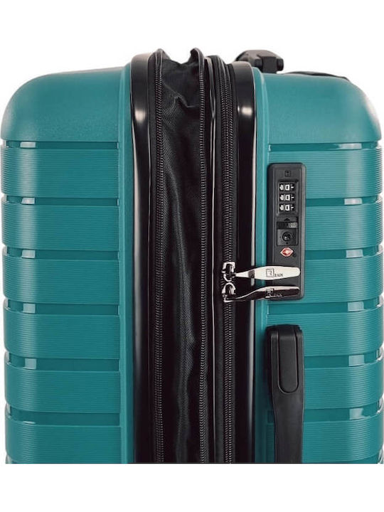 Rain Medium Hard Petrol Suitcase With 4 Wheels Height 65cm