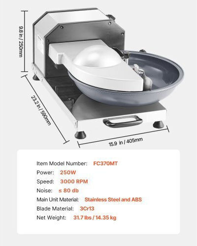 Vevor Commercial Cutter Pulper 250W SNQSJ250WQX0XDUIBV2