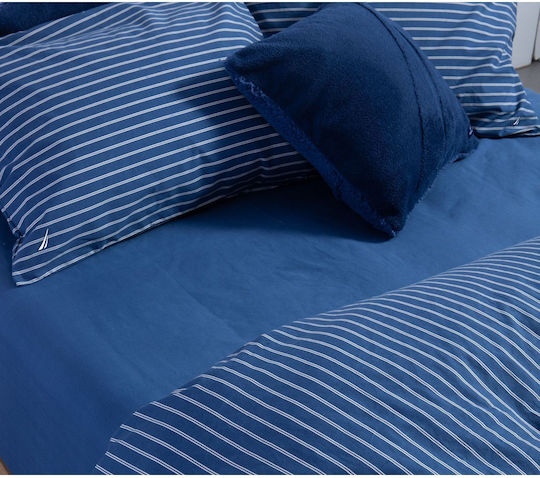 Nef-Nef Homeware Nautica Coast Σετ Σεντόνια King Size 280x270εκ. Navy Μπλε (4τμχ)