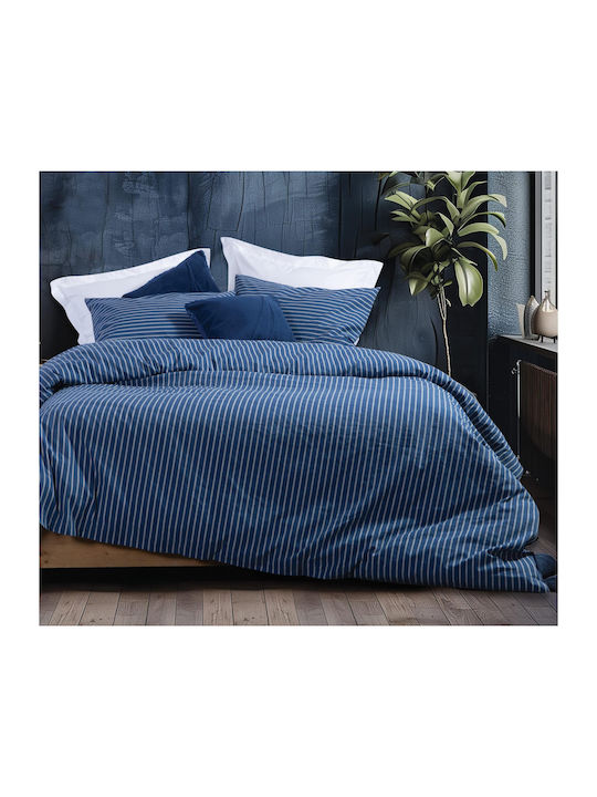 Nef-Nef Homeware Sheet Sets King Size 280x270cm. Nau Coast Navy Blue 4pcs