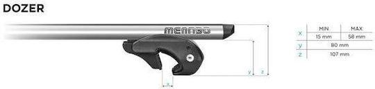 Menabo 150cm. pentru Nissan Terrano Ford Tranzit 1985-1995 (cu picioare pentru portbagaj de acoperiș și blocare)