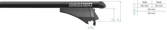 Bare portbagaj Menabo Tiger Black XL pentru Peugeot 508 Station Wagon fără trapă 2011-2014