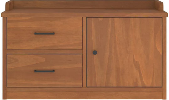 Entry Furniture with Shoe Rack & Bench Coffee 87x40x50cm