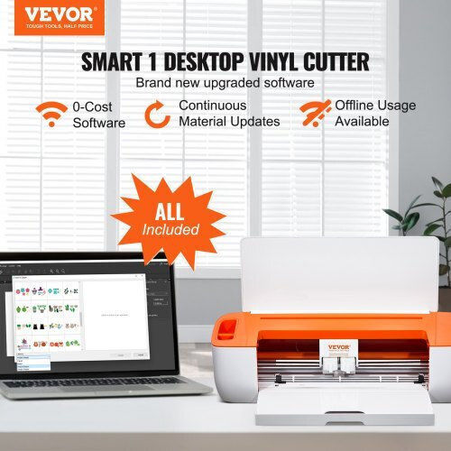 Vevor Vinyl Cutting Machine Bluetooth Compatible iOS Android Windows Mac Designs Cards & Home Decoration Qzdtskzjlykzdna00v2
