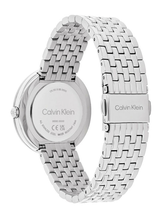 Calvin Klein Γυναικείο Ρολόι 24mm Μπαταρίας με Ασημί Μεταλλικό Μπρασελέ