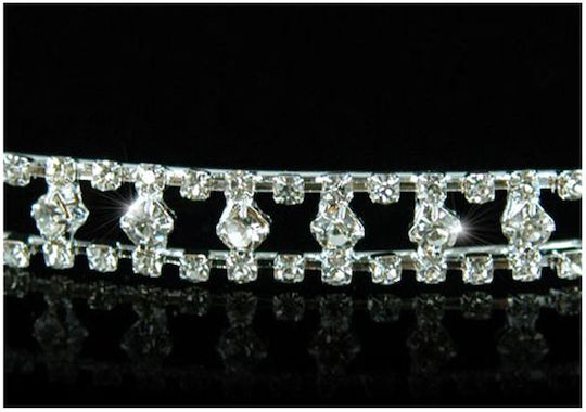 Silver Bridal Headband Sparkling Crystals Kerry Diameter 14cm Width 1cm