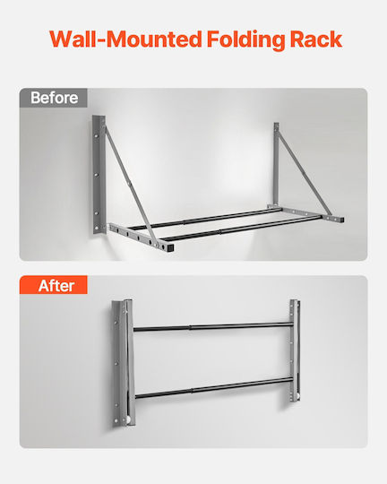 Vevor Wandmontierter Klappbarer Reifenständer 32" 48" Verstellbares Garagenregal