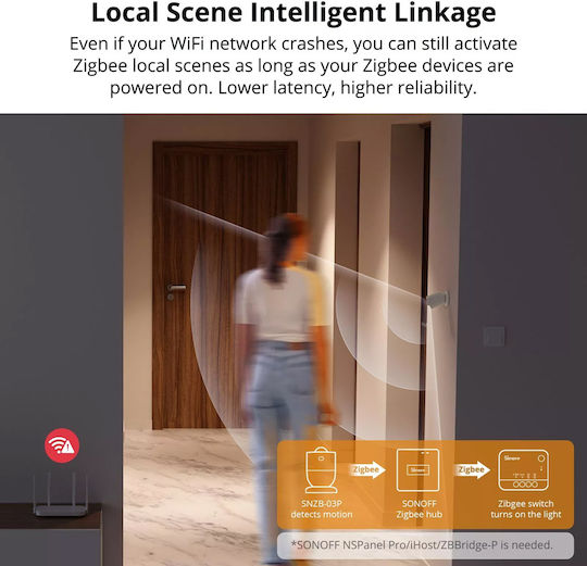 Sonoff SNZB-03P PET Wireless ZigBee / Wi-Fi Motion Sensor 110° Range 6m