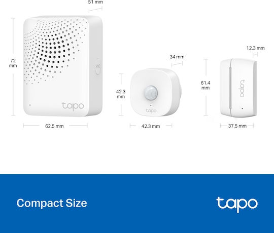TP-LINK Tapo T30 Kit Autonomous Wireless Alarm System with Hub (RF)