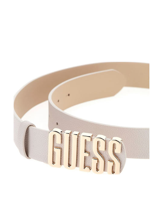Leather Women's Belt Beige
