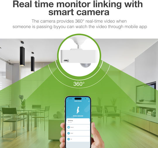 Gosund Ασύρματος ZigBee / Wi-Fi Αισθητήρας Κίνησης Υπερύθρων 128° Εμβέλειας 10m