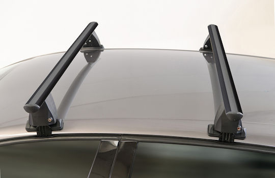 Menabo Bare De Acoperiș Din Aluminiu 119 Cm Pentru Nissan Juke 5D 2010-2019 Cu Picioare Pentru Portbagaj De Acoperiș Și Blocare Negre