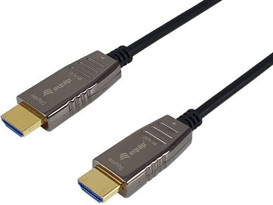 Equip HDMI 2.1 Ultra High Speed 48Gbps 4K 120Hz HDR VRR Cable HDMI male - HDMI male 50m Μαύρο