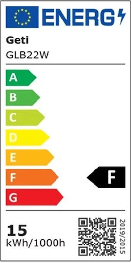 Geti Λάμπα LED 15W για Ντουί E27 και Σχήμα A70 Θερμό Λευκό