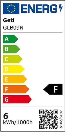 Geti Λάμπα LED 6W για Ντουί E14 και Σχήμα C37 Φυσικό Λευκό