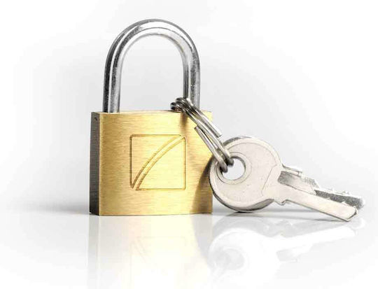 Travel Blue Padlock Brass with Key 10mm Blue 1pcs