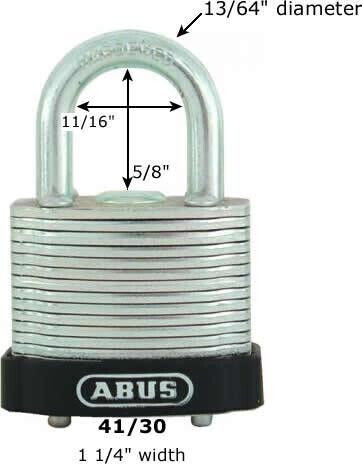 Abus Ατσάλινο Λουκέτο Πέταλο με Κλειδί 30mm Μπλε