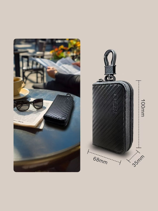 Клетка на Фарадей Tech-Protect Klr300 Калъф за ключ без ключ RFID блокиращ сигнал Карбон