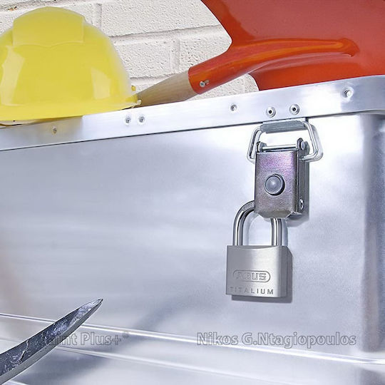 Abus 64Ti Titalium Αλουμινένιο Λουκέτο Μακρύλαιμο με Κλειδί 40mm Ασημί