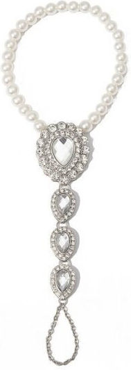 Foot Jewelry Large Pearls Blue Stones Megan Foot Jewelry Bj44 Hair Duty Hrd-bj44