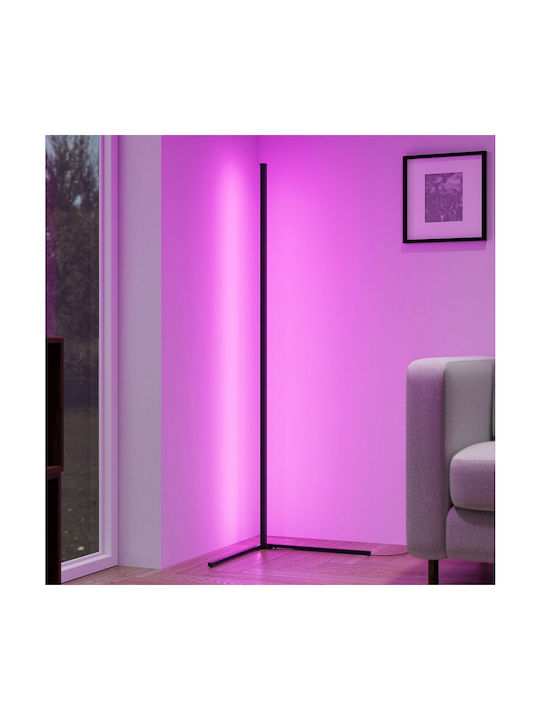 Trio Lighting Level LED Φωτιστικό Δαπέδου Υ141xΜ43εκ. με RGB Φως Μαύρο