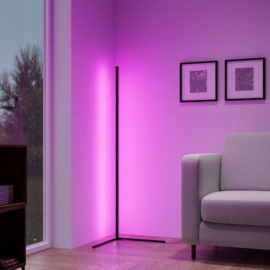 Trio Lighting Level LED Stehleuchte H141xB43cm. mit RGB Licht Schwarz