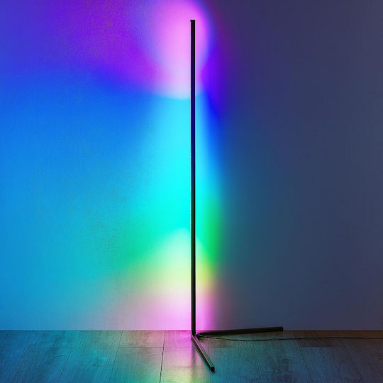 Trio Lighting Level LED Stehleuchte H141xB43cm. mit RGB Licht Schwarz