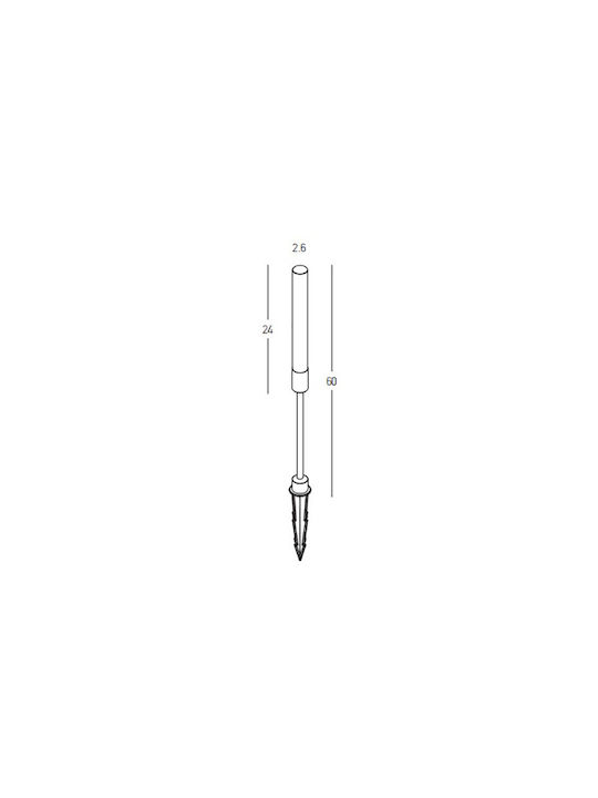 Zambelis Lights Zambelis Lights Außenstehlampe LED für Außenbereich 3W mit Warmweiß IP65 Grau