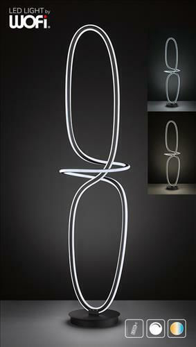 Wofi Madison LED Floor Lamp H156cm. Black Wofi Madison LED Floor Lamp H156cm. Black