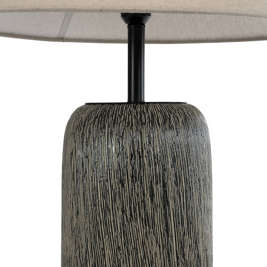 GloboStar Oliana Floor Lamp H110xW55cm. with Socket for Bulb E27 Gray