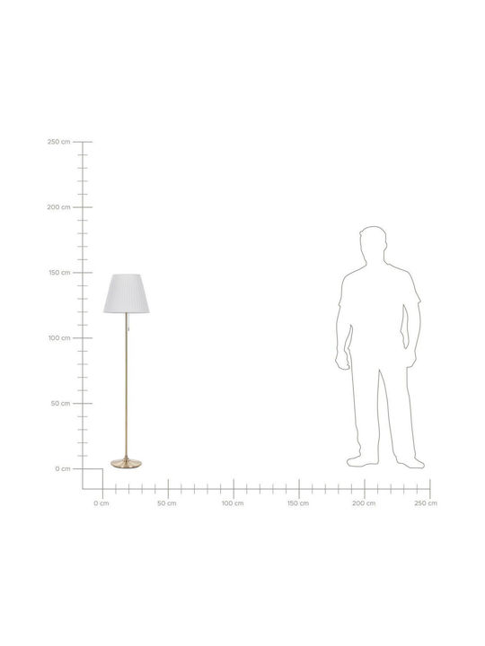 Beliani Floor Lamp White