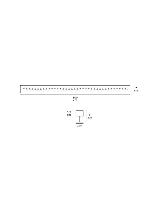 VK Lighting Außenstehlampe LED Wall Washer 36W mit Blauem Licht IP65 Schwarze