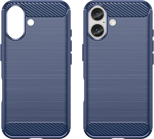 Hurtel Umschlag Rückseite Silikon Blau (iPhone 16)