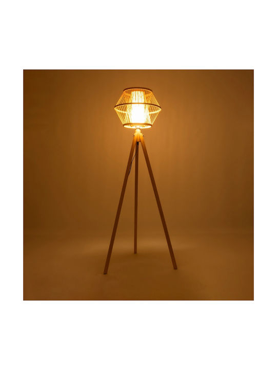 GloboStar Poppy Floor Lamp H151xW58cm. with Socket for Bulb E27 Beige