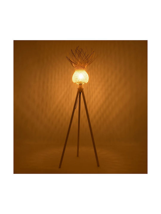 GloboStar Poppy Floor Lamp H168xW58cm. with Socket for Bulb E27 Beige