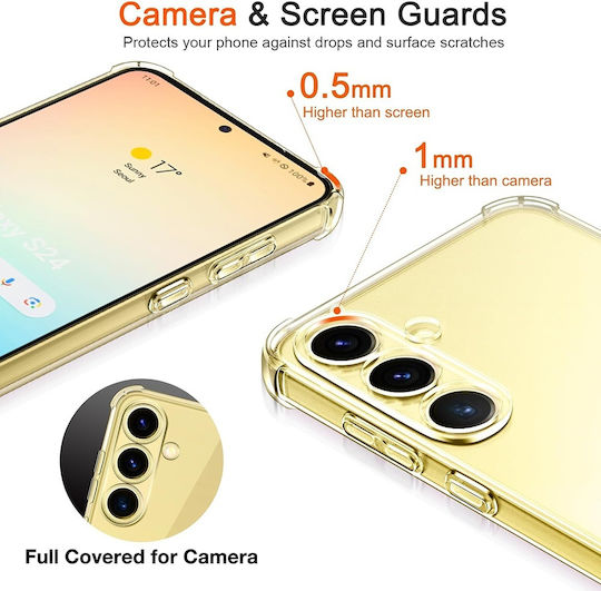 Techsuit Shockproof Clear Umschlag Rückseite Silikon Transparent (Samsung Galaxy S25 Plus - Techsuit)